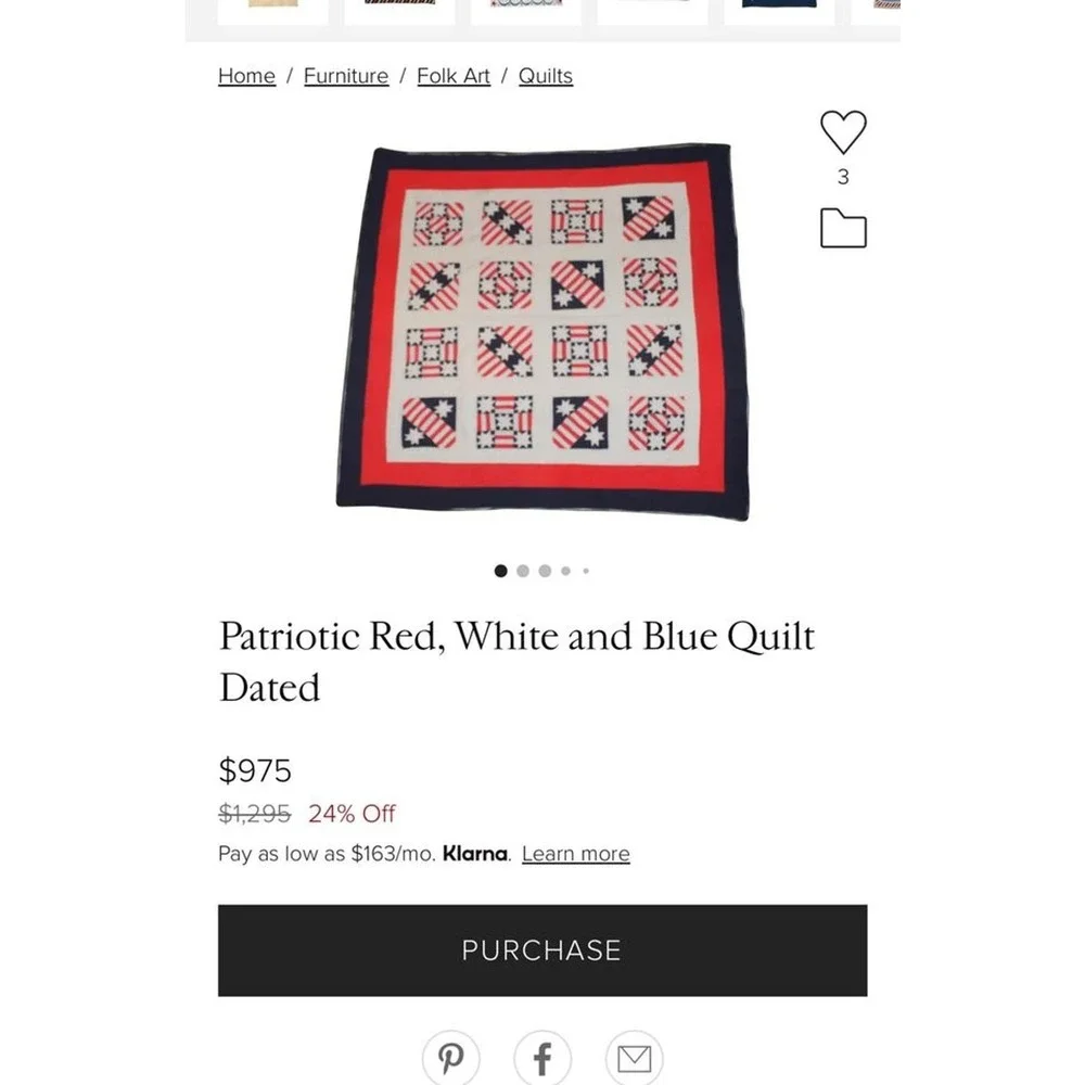 Patriotic Quilt  Red White & Blue